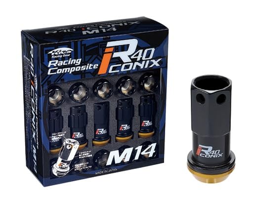 KYO-EI RACING COMPOSITE R40 ICONIX M14 X P1.5 (LOCK & NUT SET) (CAP LESS) RI-14KA