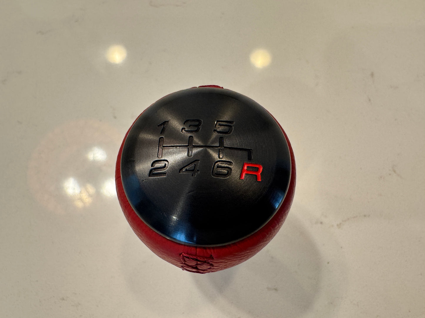 Genuine Honda 2023+ Civic Type-R FL5 Leather Shift Knob (Red) - 08U92-T60-110 - USED