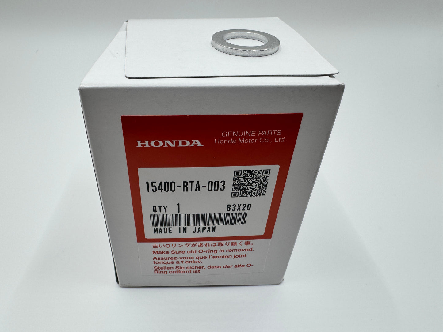 Genuine OEM Honda/Acura 15400-RTA-003 Oil Filters + Washer 94109-14000