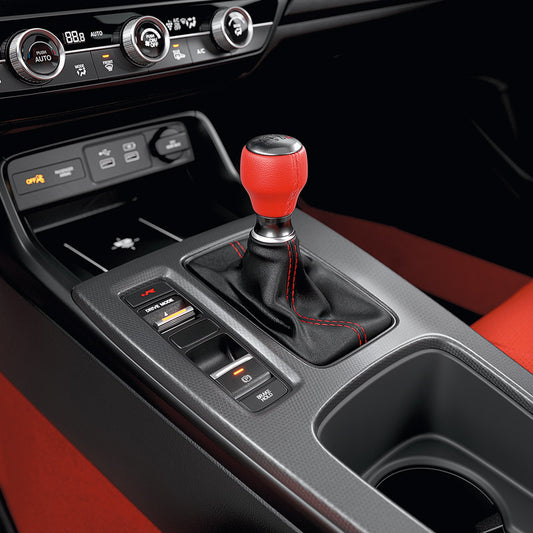 Genuine Honda 2023+ Civic Type-R FL5 Leather Shift Knob (Red) - 08U92-T60-110 - TAKE OFF