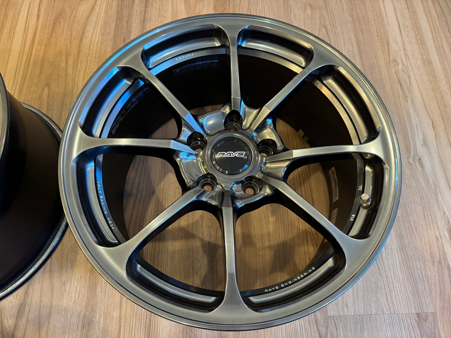 Volk Racing NE24 - 18x9.5 / +45 / 5x120 - Shining Black Metal (FL5/FK8 Civic Type R Fitment)