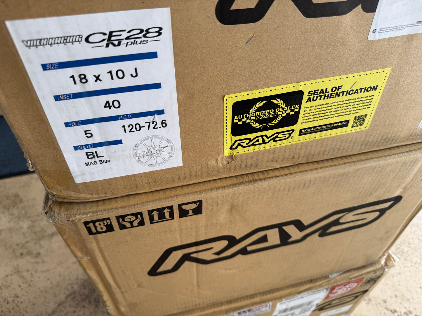 Volk Racing CE28N-Plus 18x10.0 5x120: +40 Magnesium Blue GOD SPEC