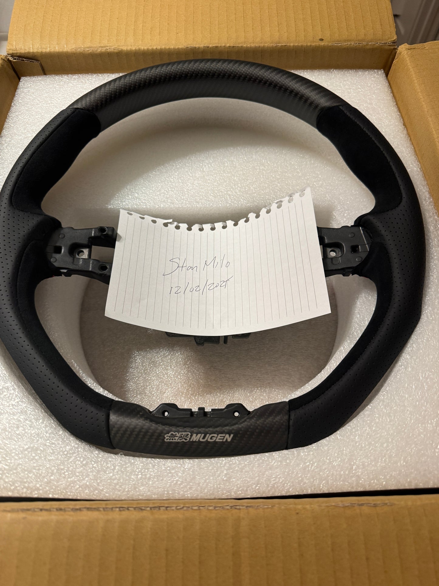 Mugen FL1 FL5 DE5 Sports Steering Wheel - 78501-XNRC-K0S0-BK