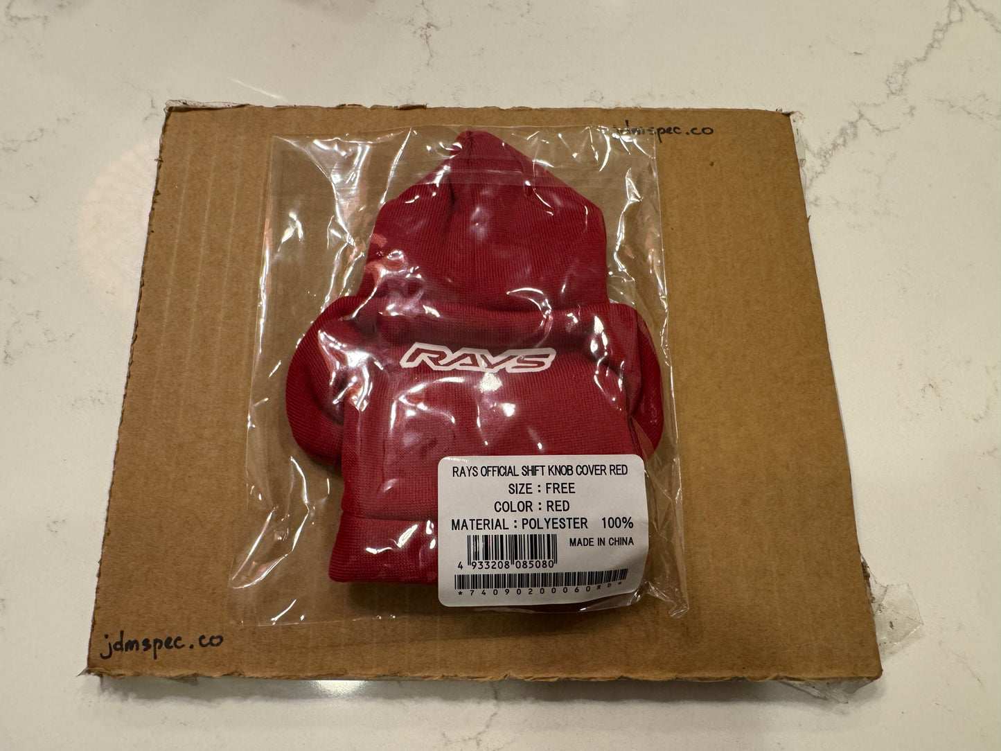 RAYS Official Shift Knob Cover - Red