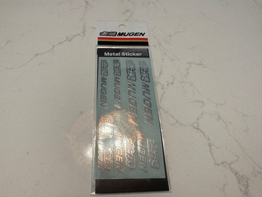 Mugen Metal Sticker Set - Bright Silver Nickel Metal 90000-YZ5-314A