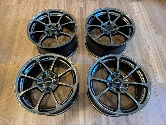 Volk Racing NE24 - 18x9.5 / +45 / 5x120 - Shining Black Metal (FL5/FK8 Civic Type R Fitment)