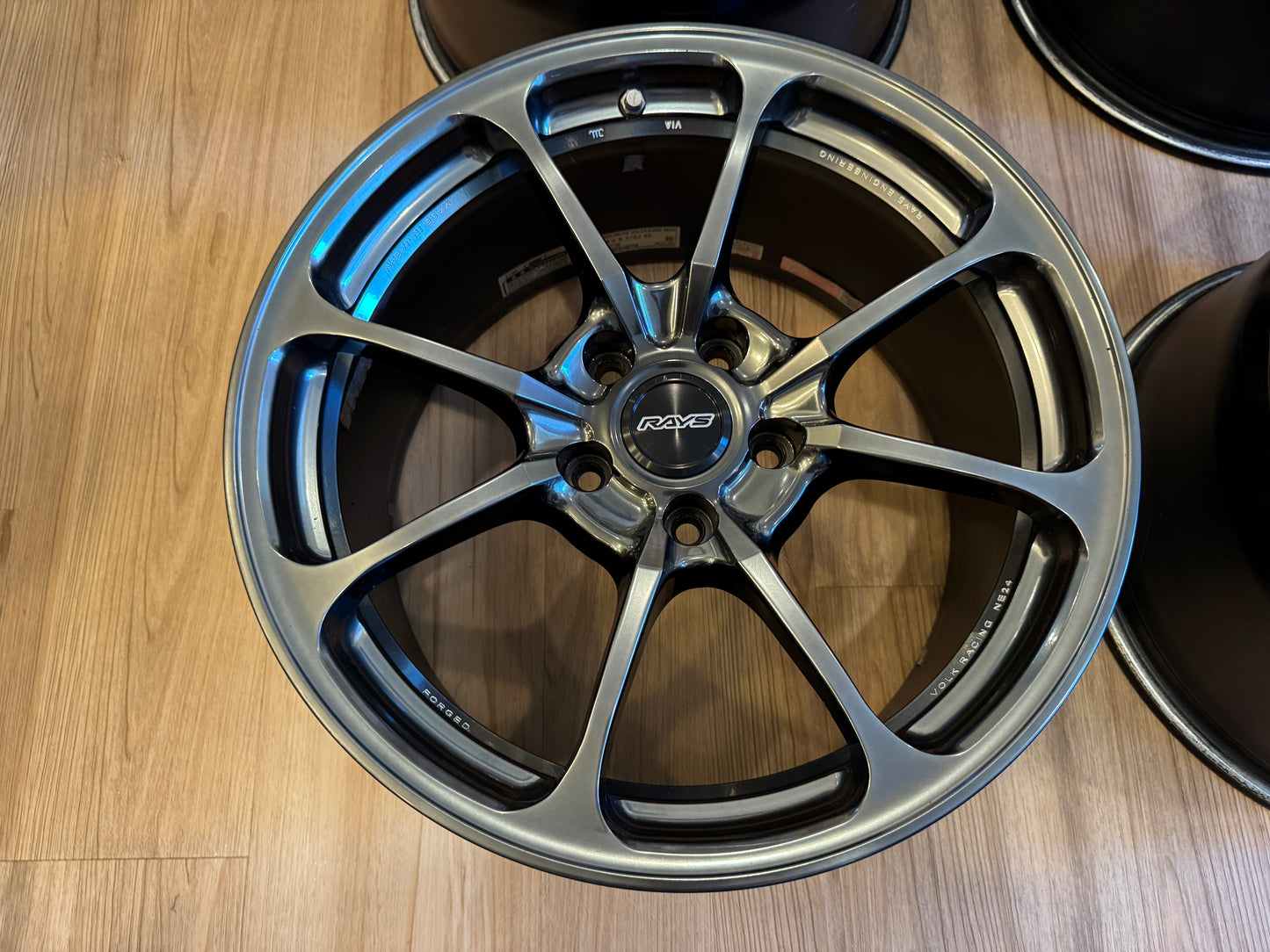 Volk Racing NE24 - 18x9.5 / +45 / 5x120 - Shining Black Metal (FL5/FK8 Civic Type R Fitment)