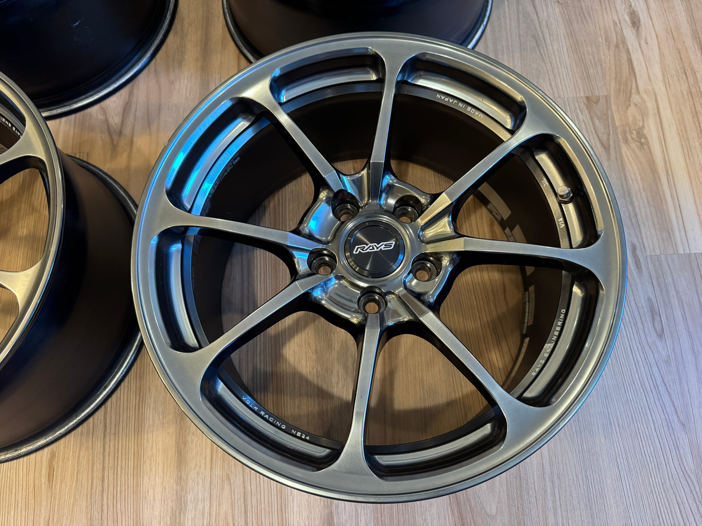 Volk Racing NE24 - 18x9.5 / +45 / 5x120 - Shining Black Metal (FL5/FK8 Civic Type R Fitment)
